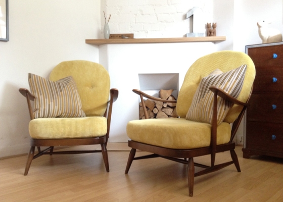 Pair of Ercol Windsor Armchairs