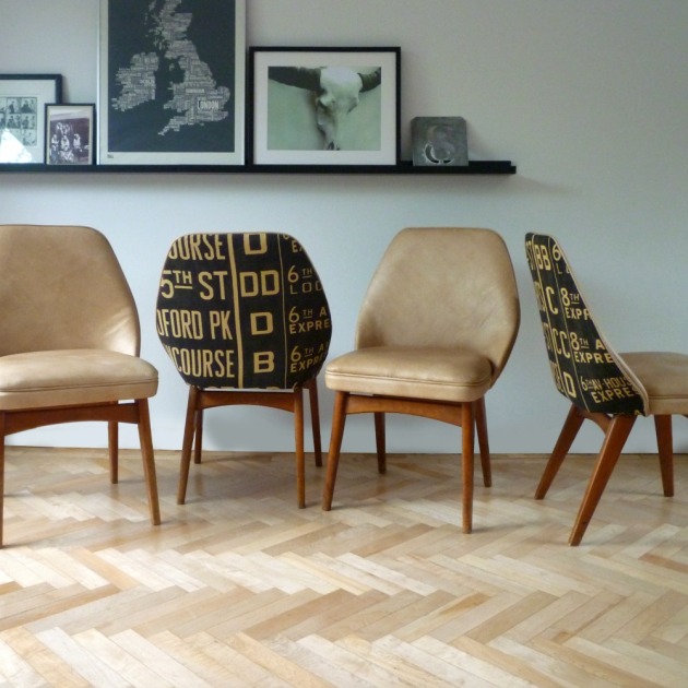 Restored Retro Benchair Dining Chairs Andrew Martin Concourse